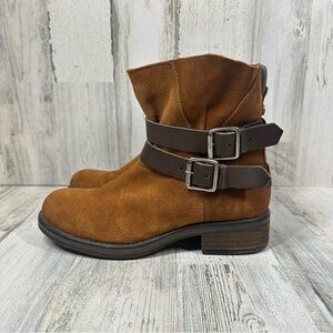 Steve Madden Dormaa Cognac Sue Leather Suede Boots #903